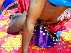 Bhabhi in red dress gets slammed hard in desi romance.