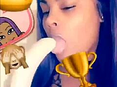 Butta Performs Banana Blowjob in Compilation
