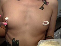 Hey step daddy, why you pounding my tight pussy so hard in the kitchen?
