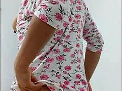 Milf's stunning ass sways while dancing with big nipples