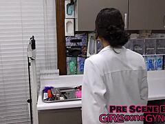 Perverted Podiatrist Ayla Aysel Explores Feet Fetish in Latex Behind the Scenes