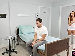 nurse vanna rides patient hard to collect semen in her tight pussy.