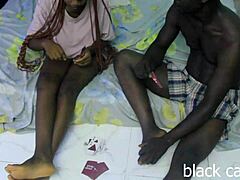 Ever Played Whot Game And Ended Up With Ebony Babe Fucking? This Petite Cutie With Big Tits Takes Huge Cock In Bedroom!
