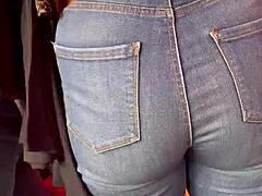 big ass girl at the mexican market