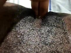 wet black pussy play in homemade vid, so hot!