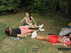 wow, mommy4k valentina sierra rubs her huge tits on a long italian cock in public. can you believe this outdoor action?
