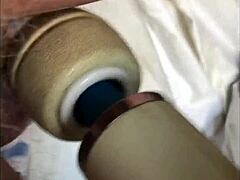 I cum after vibrator on my soft cockk