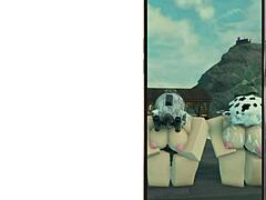 Cute Military Girl And Cow Girl Dancing In Roblox