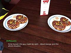 Erotic scene with curvy woman in outfit doing 69 position