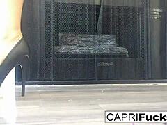 Capri in High Heels Shows Off Her Tits and Pussy