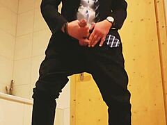 Masturbation in BUSINESS SUIT gets wild