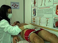 Nurse Gets Aroused by Patient's Hard Erection in Hospital Room During Checkup