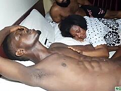 Best African Group Sex with Pregnant Big Mummy in Wild Action