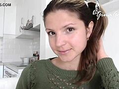 Gina Gerson shares intimate homevideo interview for fans.