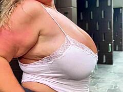 Curious how a BBW milf teases on a holiday getaway?