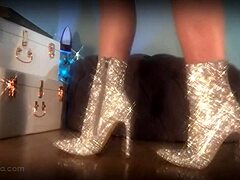 I’m obsessed with her sparkle boots dominating my every thought as her slave