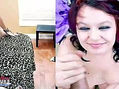 busty pink haired trinity and skinny blonde jackie deepthroat a cock, bent over with big tits! 😍