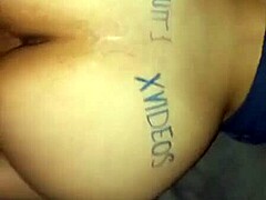 Bold pawg rides oiled big ass in latina cowgirl anal action with intense assfucking