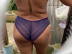 Hidden Camera Captures Latina Mother-in-Law in Beach Changing Room with Black Ebony Ass! Homemade Amateur Footage Shows Her Unaware!