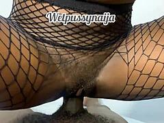 oh man, blacked teen wetpussynaija rides huge african dick so wild and wet!