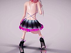 This apple pie looks hot in her micro bikini skirt
