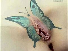 Crystal Butterfly with Music and Tattoos