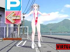 I-I can't stop masturbaing while dancing as a futanari, it's soo good!