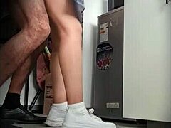 My athletic Argentinian stepsister skips classes to fuck her teacher in miniskirt, spying on that fit latina ass.