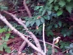 what’s hotter than a blonde and black beauty in public woods?