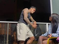 Man, that big guy filled me up on the balcony chair!