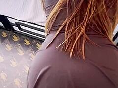 brunette cutie ashley woods gets her small tits and pussy drilled hard outdoors 😈