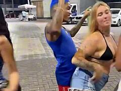 Amateur Video Shows Nerdy Blonde Latina Pornstar Getting Beautiful Assfucking Without Condom In Public