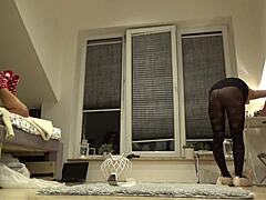 Petite College Girls Go Wild in Lingerie and Thongs at Horny House Party