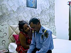 Indian bhabhi enjoys hardcore sex with security guard