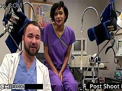 freshman endures intense mandatory hitachi orgasm from dominant nurse jackie banes