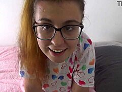 Daddy's little 18+ European whore gets throat trained as submissive slave