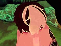vrchat femboy gives a sloppy blowjob to my monster cock
