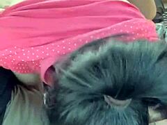 Milf Gabriella pulls on his huge cock and swallows the cumshot.
