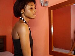 Chidinma gathers the boys for a quick ebony anal fuck session bent over on the chair in rough doggystyle.