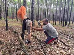 Hot Redhead Latina Teen Does Exhibitionism on Trail Ending in Outdoor Sex