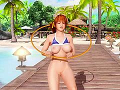 Kasumi Teases With Close-Up Ass On Beach 30
