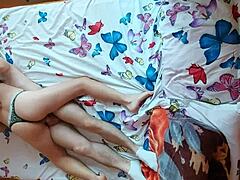 Teen Couple Enjoys Passionate Lovemaking In Top View
