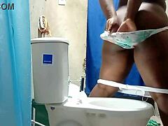 Amateur Camera Of My Maid In Bathroom