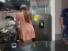 Blonde Maid Gets Fucked In The Kitchen