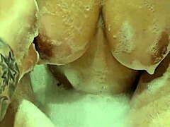Before mutual masturbation in bathroom sexy wife loves to suck dick