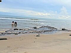 the playful group turned into wild sex on the crowded brazilian beach.