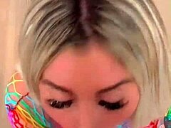 Hot blonde deepthroating huge cock in blowjob compilation