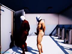 Princess Knight Zatsune In Restroom