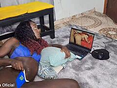 Flaguei, are you spotting the hottie masturbating to porn and joining for tight Asian DP action?