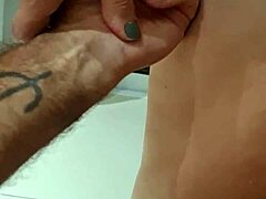 Watch this cute blonde couple's homemade fetish session